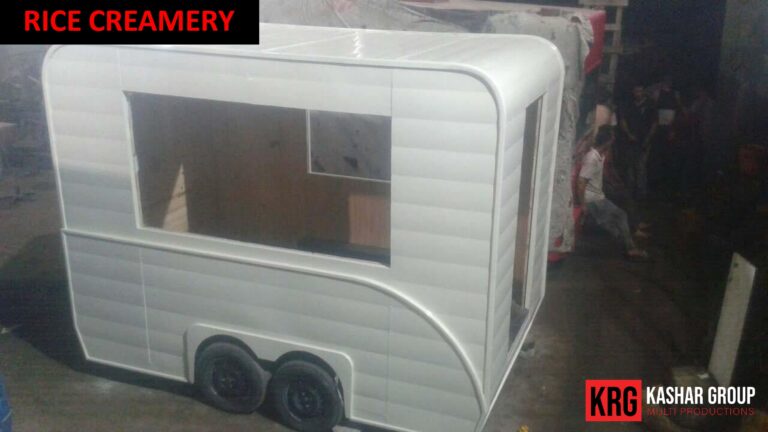 Mobile Solutions White food trailer for Rice Creamery, a food truck business