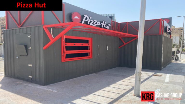 Mobile Solutions Pizza Hut food container with red accents and window