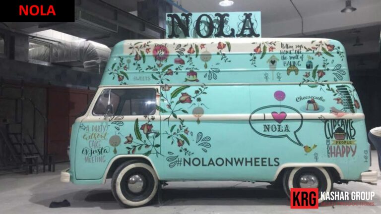 Mobile Solutions NOLA food trailer with floral designs, #NOLAonWheels